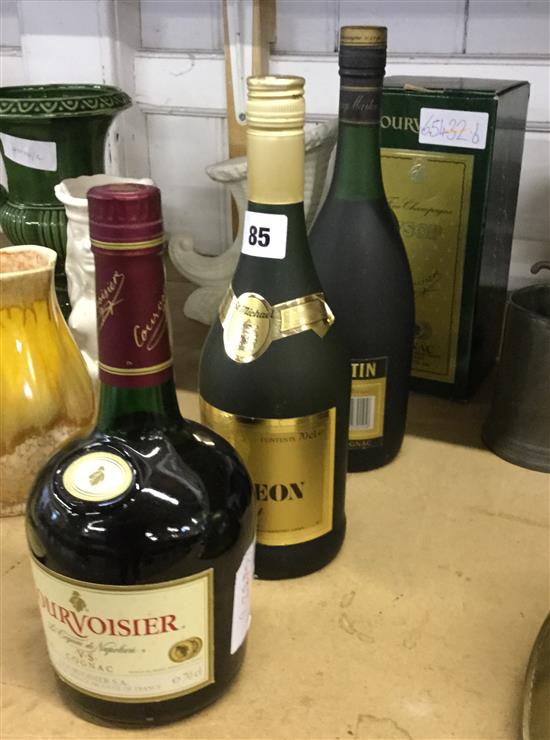 4 bottles assorted Cognac